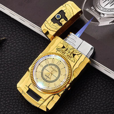 EAGLE WATCH CIGARETTE LIGHTER GOLD