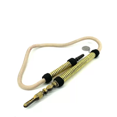 GOLD AND BLACK HOOKAH HOSE PIPE