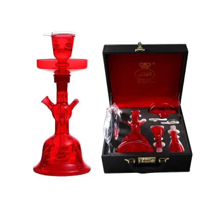 AL FAKHER GLASS HOOKAH RED