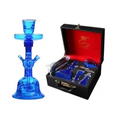 AL FAKHER GLASS HOOKAH DARK BLUE