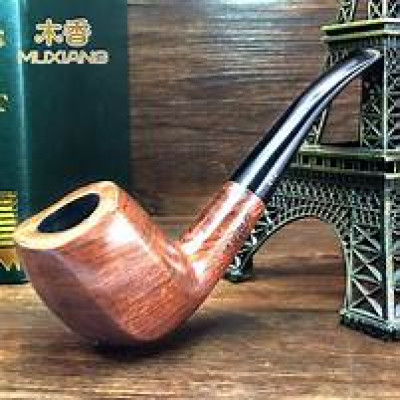 ROSEWOOD BENT TYPE TOBACCO STRAIGHT PIPE