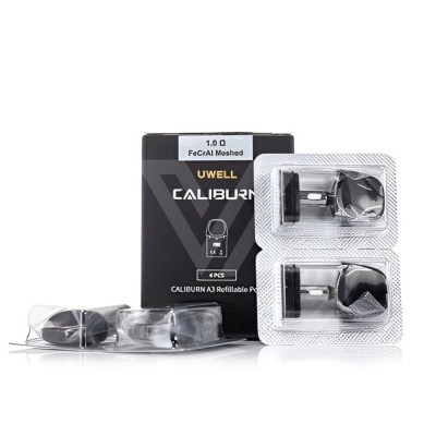 CALIBURN A3 SIDE REFILLING POD 1.0 OHM MESHED PACK OF 4