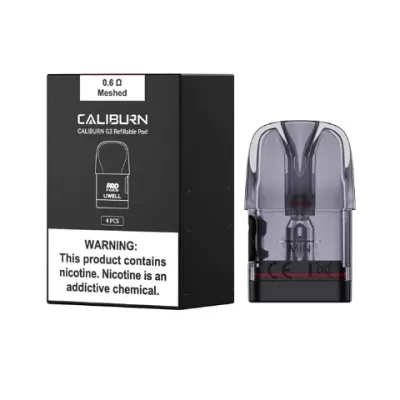 CALIBURN G3 REFILLABLE POD 0.6 OHM MESHED PACK OF 4