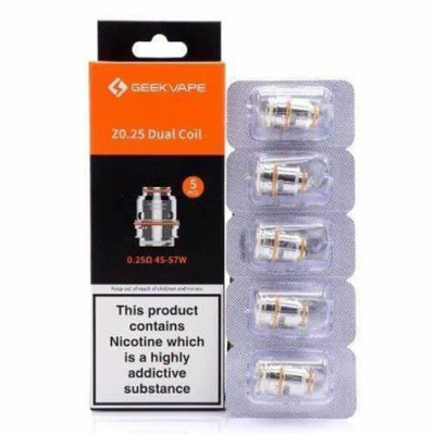 GEEK VAPES Z0.25 DUAL COIL PACK OF 5