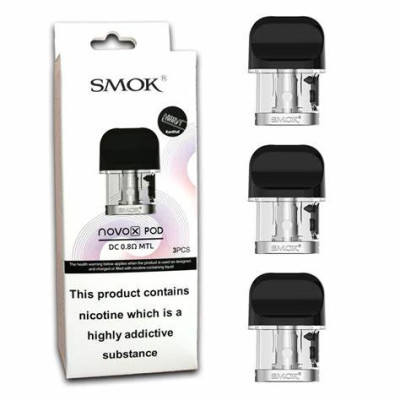 SMOK NOVO X POD DC 0.8OHM MTL 2ML EMPTY POD 3PCS